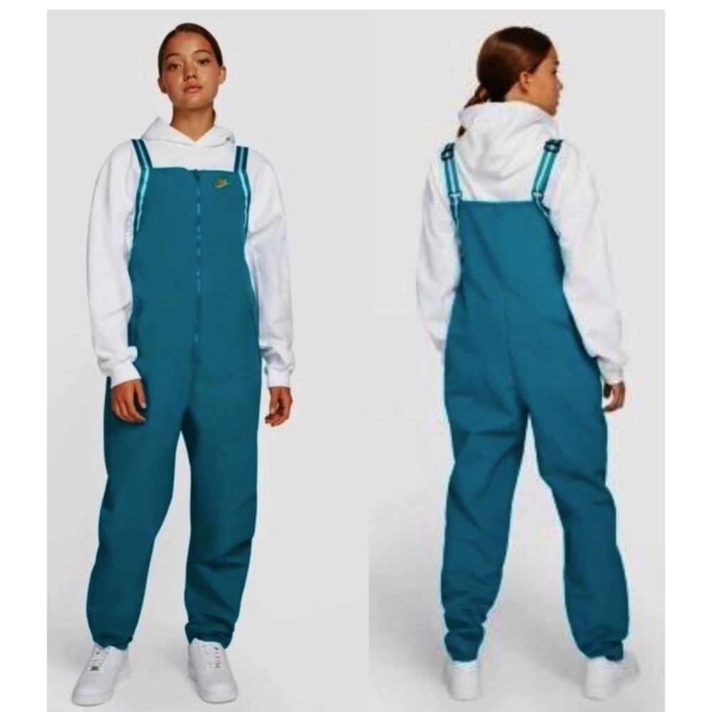 Nike Serena Williams Design Crew Teal Blue Tennis‎ Jumpsuit  Gold Logo XL